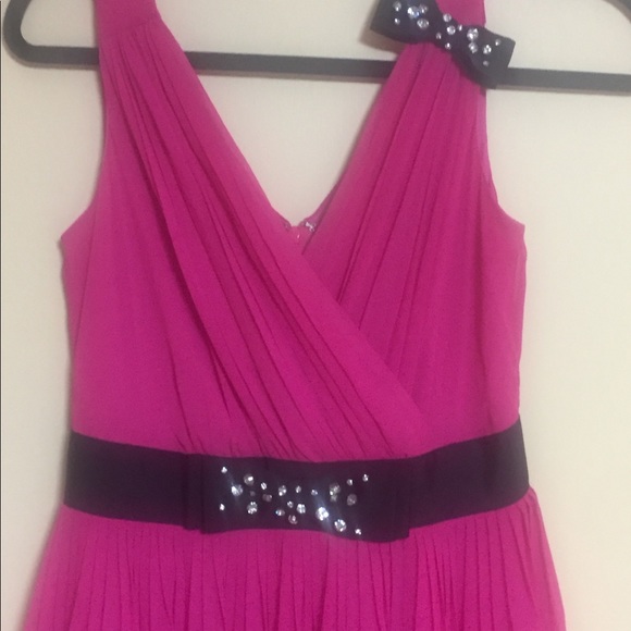 Embellished Hot Pink Short Sleeve Dress Kate Spade - Picture 3 of 7